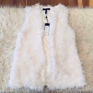 BCBGMAXAXRIA Soft Boucle Open Vest NEW